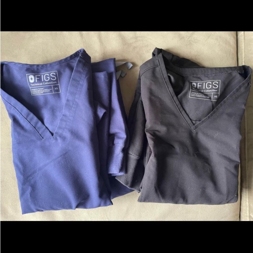 Two sets of FIGS scrubs